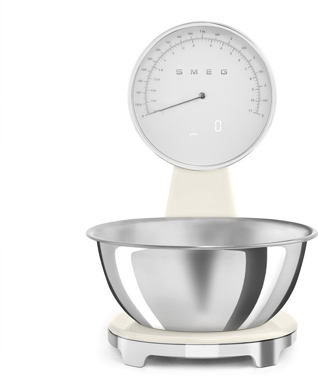 ترازو آشپزخانه دیجیتال اسمگ ایتالیا مدل SMEG KSF01CRWW | رنگ کرم | طراحی وینتیج و دقت بالا